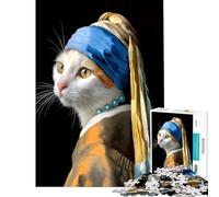 Rompecabezas de 1000 Piezas para Adultos Parodia de El Gato con la Perla Juego práctico y Educativo Regalo de cumpleaños (Tamaño 75x50cm)