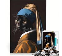 Rompecabezas de 1000 Piezas para Adultos: Parodia de El Gato con la Perla, Juegos Divertidos, interacción Entre Padres e Hijos, con póster y Hoja de Preguntas a Juego 38x52cm