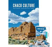 Rompecabezas de 1000 Piezas para Adultos Parque Histórico Nacional de la Cultura Chaco Juego Familiar Educativo desafío Juguete Regalos para Mujeres y Hombres Regalo de cumpleaños (tamaño 38x52cm)