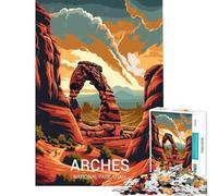 Rompecabezas de 1000 Piezas para Adultos Parque Nacional Arches Juego Educativo desafío Juguete Juegos Divertidos Regalos Divertidos y humorísticos para cumpleaños (tamaño 38x52cm)