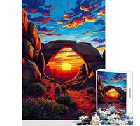 Rompecabezas de 1000 Piezas para Adultos Parque Nacional Arches - Maravillas de Red Rock Rompecabezas de 1000 Piezas Juego práctico Excelentes Regalos y Juguetes para Mujeres (38x26cm)