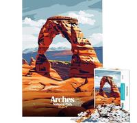 Rompecabezas de 1000 Piezas para Adultos Parque Nacional Arches Utah EE UU Juguetes adictivos para Cultivar la Paciencia Juego práctico Decoración para el hogar Regalos de cumpleaños (Tamaño 38x52cm)