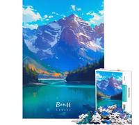 Rompecabezas de 1000 Piezas para Adultos Parque Nacional Banff desafío de Inteligencia Cerebral Juguetes adictivos Juegos relajantes Actividades Familiares Regalo Divertido (tamaño 50x75cm)