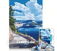 Rompecabezas de 1000 Piezas para Adultos: Parque Nacional Crater Lake Juego práctico Que Mejora la Memoria cumpleaños y Navidad 38x52cm