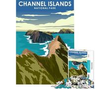 Rompecabezas de 1000 Piezas para Adultos Parque Nacional de Las Islas del Canal Juego Imposible Juguetes adictivos para Cultivar la Paciencia Regalos de cumpleaños para la diversión Familiar 38x26cm