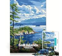 Rompecabezas de 1000 Piezas para Adultos,Parque Nacional de Las Islas del Golfo,Canadá,Póster,Corte, Juego para concentrarse,Regalo para Jugar tranquilamente,Regalo para Aficionados