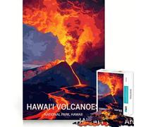 Rompecabezas de 1000 Piezas para Adultos Parque Nacional de los Volcanes de Hawái,Juego de Bordes Afilados,Juego de Habilidad Mental,Divertido y Tranquilo, (38x26cm)
