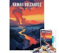 Rompecabezas de 1000 piezas para adultos Parque Nacional de los Volcanes de Hawái Juego imposible Juguetes adictivos para cultivar la paciencia Regalos de cumpleaños para la diversión familiar 38x52cm