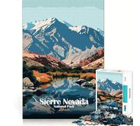 Rompecabezas de 1000 Piezas para Adultos, Parque Nacional de Sierra Nevada, España, Fine Edge Craft, Juego cognitivo, Juguete, Juego Relajante, decoración navideña para Pared (38x26cm)