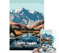 Rompecabezas de 1000 piezas para adultos Parque Nacional de Sierra Nevada España Juegos familiares desafío de inteligencia cerebral juguetes adictivos regalo ideal para la diversión familiar (38x26cm)