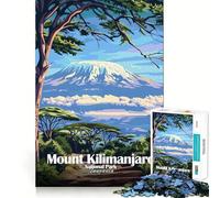 Rompecabezas de 1000 Piezas para Adultos Parque Nacional del Monte Kilimanjaro,Tanzania Diseño Premium Divertido,Estimulante para la Mente Juego Relajante Regalo Ideal para Navidad (50x75cm)