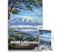 Rompecabezas de 1000 Piezas para Adultos, Parque Nacional del Monte Kilimanjaro, Tanzania, Juegos Familiares, Mejora la Memoria, Juguetes antiestrés, tamaño 38x52cm