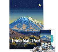 Rompecabezas de 1000 Piezas para Adultos Parque Nacional del Teide España de Noche Juegos relajantes Juguetes educativos Manualidades Regalo Vacaciones en casa para Pasar el rato (tamaño 50x75cm)