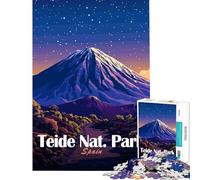 Rompecabezas de 1000 Piezas para Adultos Parque Nacional del Teide España de Noche Juguete Intelectual Juego Familiar Ideal para Parejas Amantes de los Juegos (38x52cm)