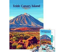 Rompecabezas de 1000 piezas para adultos Parque Nacional del Teide Islas Canarias España Juguete intelectual para juegos educativos Carrera de velocidad manual Regalos para mujeres y hombres (38x52cm)