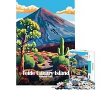 Rompecabezas de 1000 piezas para adultos Parque Nacional del Teide Islas Canarias España Juguete intelectual para juegos educativos Carrera de velocidad manual Regalos para mujeres y hombres (38x52cm)