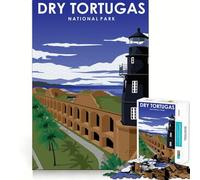 Rompecabezas de 1000 Piezas para Adultos Parque Nacional Dry Tortugas,articulaciones Suaves,diversión para ejercitar la Mente,Juego Casual,diversión de cumpleaños (50x75cm)