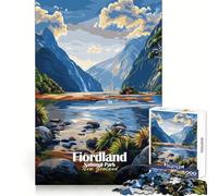 Rompecabezas de 1000 Piezas para Adultos,Parque Nacional Fiordland,Nueva Zelanda Juego de Bordes limpios,para ejercitar la Mente,Divertido Jugar sin Hacer Nada Regalo para cumpleaños