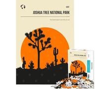 Rompecabezas de 1000 Piezas para Adultos Parque Nacional Joshua Tree desafío de Inteligencia Cerebral Juguetes adictivos Juego práctico decoración de Pared Ideas para Regalos (tamaño 50x75cm)