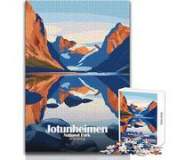 Rompecabezas de 1000 Piezas para Adultos, Parque Nacional Jotunheimen, Noruega, póster, Juego desafiante, Juguetes, Regalos para Mujeres, Regalo de cumpleaños, tamaño 50x75cm