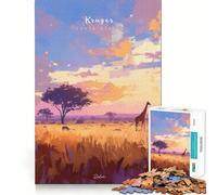 Rompecabezas de 1000 Piezas para Adultos,Parque Nacional Kruger,diseño de Bordes precisos,Juego de lógica,diversión Relajante,Regalo Festivo (50x75cm)