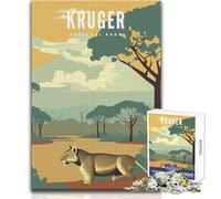 Rompecabezas de 1000 Piezas para Adultos, Parque Nacional Kruger, Juegos Familiares, Actividades Divertidas, Regalo, tamaño 50x75cm