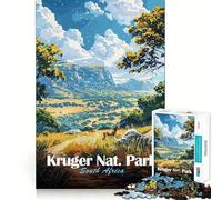 Rompecabezas de 1000 Piezas para Adultos,Parque Nacional Kruger,Sudáfrica, Edge Play,Juego de concentración Mental,Juego Lento,Divertido,Regalo de cumpleaños artístico (38x52cm)