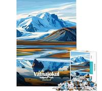 Rompecabezas de 1000 Piezas para Adultos Parque Nacional Vatnajökull Islandia Juguetes educativos para Aprender Juegos relajantes desafío exigente Excelentes Regalos y Juguetes (tamaño 50x75cm)