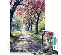 Rompecabezas de 1000 Piezas para Adultos,Paseo de otoño,Corte Limpio,Decoración,Concentración,Juego Divertido,Tiempo Libre,Regalo de cumpleaños,Afición (38x52cm)