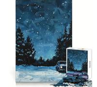 Rompecabezas de 1000 Piezas para Adultos: Paseo Nocturno por el Bosque Regalos para Mejorar la Memoria Ambiente Tranquilo y Relajado Diseño artístico (38x52cm)