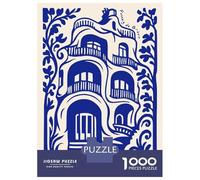 Rompecabezas De 1000 Piezas para Adultos Passeig De Gràcia Building Illustration Rompecabezas para Adolescentes Juguete Decoración De Pared Alivio del Estrés 38x26cm/1000pcs
