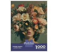 Rompecabezas De 1000 Piezas para Adultos Pastel Flowers Woman Art Rompecabezas para Adultos Juguetes Antiestrés Difícil Difícil Y Desafiante 38x26cm/1000pcs