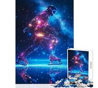 Rompecabezas de 1000 Piezas para Adultos Patinaje sobre Hielo con Estrellas Juguete Educativo Regalo para cumpleaños Juegos relajantes Cada Pieza es única - Tamaño 38x26cm