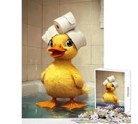 Rompecabezas de 1000 Piezas para Adultos Patito a la Hora del baño Juego Imposible de 1000 Piezas Gran Regalo para los Amantes de los Juegos Corte de precisión (50x75cm)