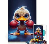 Rompecabezas de 1000 Piezas para Adultos Patito Boxeador,Juego de articulaciones firmes,Juego de concentración,Regalo Divertido para Pasar el rato,decoración navideña (50x75cm)