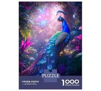 Rompecabezas De 1000 Piezas para Adultos Peacock in Enchanted Forest Rompecabezas para Adultos Juego De Ingenio Decoración Perfecta Regalos De Cumpleaños Y Únicos 52x38cm/1000pcs