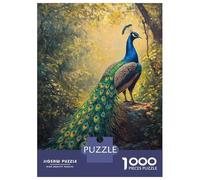 Rompecabezas De 1000 Piezas para Adultos Peacock in The Forest Rompecabezas Práctico Juego Decoración del Hogar Cumpleaños Y Navidad 70x50cm/1000pcs