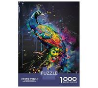 Rompecabezas De 1000 Piezas para Adultos Peacock Popart Painting Rompecabezas Práctico Juego Decoración del Hogar Cumpleaños Y Navidad 38x26cm/1000pcs