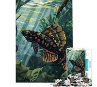 Rompecabezas de 1000 Piezas para Adultos Peces moteados en su hábitat acuático Divertido Juego Educativo Juguete desafiante Gran Regalo Desafío difícil (Tamaño 50x75cm)