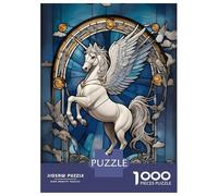 Rompecabezas De 1000 Piezas para Adultos Pegasus Myth Animal Rompecabezas Juego De Ingenio Carrera De Velocidad De Manos Interacción Entre Padres E Hijos 52x38cm/1000pcs