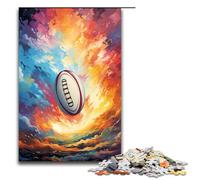 Rompecabezas de 1000 Piezas para Adultos Pelota de Rugby de Splatters Muchas Nubes Gruesas de Colores Juguetes educativos intelectuales descompresores Ideas de Regalo de 1000 Piezas