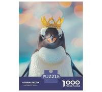 Rompecabezas De 1000 Piezas para Adultos Penguin Pastel Crown Rompecabezas para Adultos Juegos Familiares para La Diversión Familiar Regalo De Cumpleaños, Regalos, 70x50cm/1000pcs