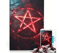 Rompecabezas de 1000 Piezas para Adultos: Pentagrama Ardiente, Juegos Familiares, Carrera de Velocidad, Ideal para Decoración de Escritorio, 38x26cm