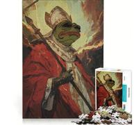 Rompecabezas de 1000 Piezas para Adultos Pepe la Rana como Papa Juego Imposible Análisis y lógica Fortalece el Amor Entre Parejas 38x52cm