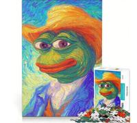 Rompecabezas de 1000 Piezas para Adultos Pepe la Rana Estilo Van Gogh Juegos educativos decoración para el hogar colección de Artistas Bellas Artes 50x75cm