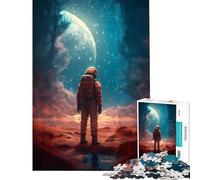 Rompecabezas de 1000 Piezas para Adultos Perdidos en el Espacio Ayuda a ejercitar el Cerebro y Alivia el estrés Juego Familiar para Mayores de 14 años 38x26cm