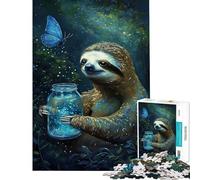 Rompecabezas de 1000 Piezas para Adultos Perezoso con Frasco de luciérnagas Juego Educativo y desafiante Un Regalo estupendo Divertido y con Mucho Humor (Tamaño 38x52cm)