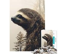 Rompecabezas de 1000 Piezas para Adultos Perezoso Doble Exposición Reto para completar Decoración para el hogar Juegos Divertidos Apto para Mayores de 14 años (38x26cm)