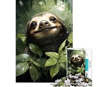 Rompecabezas de 1000 Piezas para Adultos Perezoso Feliz en la Naturaleza Juegos relajantes Juguetes educativos y de Aprendizaje Un Gran Regalo para Mujeres (Tamaño 50x75cm)