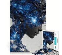 Rompecabezas de 1000 Piezas para Adultos Perfil de Mujer Celestial,Corte Limpio,decoración,Juguete para ejercitar el Pensamiento,Entretenimiento,Tiempo Libre,Regalo Festivo (38x26cm)